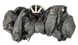 Vietnam Era Gentex Helmet & (3) Flight Jackets