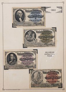 (4) 1893 COLUMBIAN EXPO Passes