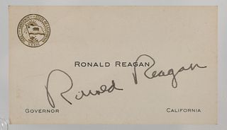 RONALD REAGAN Signed Business Card
