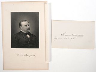GROVER CLEVELAND Signed Card as President