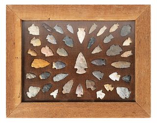 Collection of New York ARROWHEADS, Framed