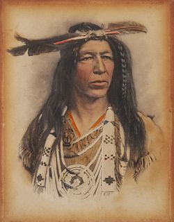1904 Embossed Print of Native American