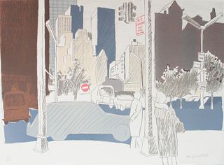 Fairfield Porter - New York Street Scene