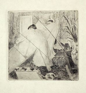 Edgar Degas - Leaving the Bath (Cancelled Plate)