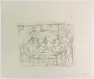 Alberto Giacometti - Copia dai "Giucatori di Carte" di Cezanne