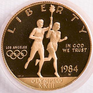 1984 United States $10 Olympic Gold Coin