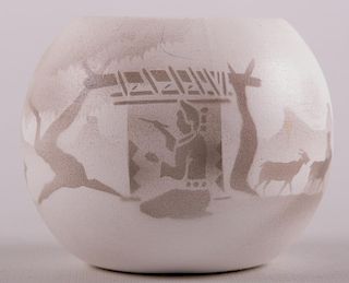 M. Redhorse Navajo Pottery Vase