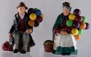 Royal Doulton Balloon Figures, Pair
