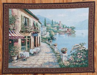 Signed Pictorial 3'4" x 4'4" Tapestry