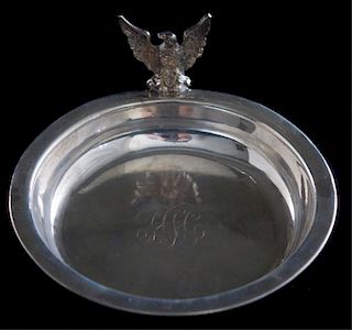 Sterling Dish w/ Eagle Accent