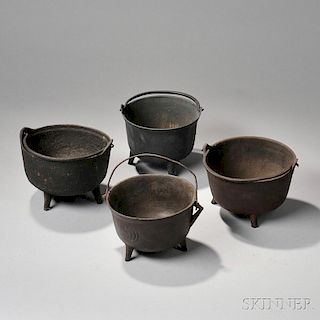 Four Cast Iron Pots