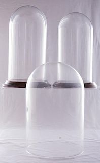Glass Doll Display Domes, Three (3)