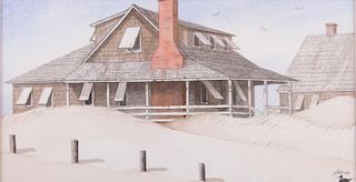 J. Wood Watercolor on Paper, Nags Head
