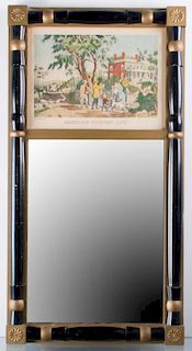 Currier & Ives Trumeau Mirror