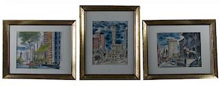 Cassell Cityscape Watercolors, Three (3)