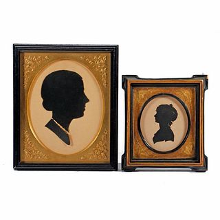 SILHOUETTE PROFILE PORTRAITS, LATE 19th/Early 20th CENTURY.