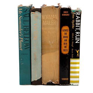 GROUP OF FIVE MODERN LITERATURE FIRST EDITIONS.