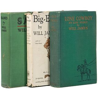 Three Westerns by Will James, incl. First Editions.