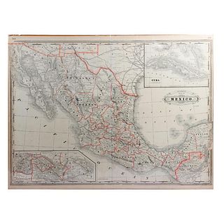 RAILROAD MAP OF MEXICO.