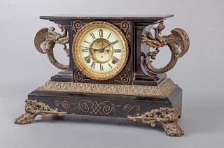 Ansonia Clock Co. "Belgium"  Mantel Clock, C. 1904