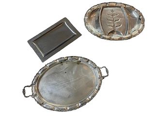 Three Silver Plated Platters
