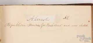 Abraham Lincolns signature, etc.