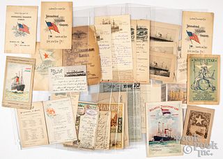 Collection of early cruise line and hotel ephemera