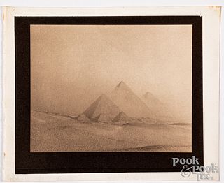 Platinum print photograph of the Great Pyramids