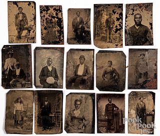 Fifteen Black Americana tintype photographs