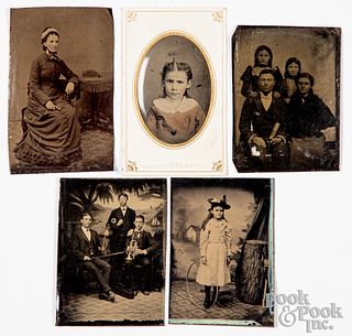 Five tintype photographs