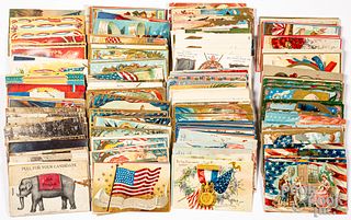 Approx. 250 patriotic postcards