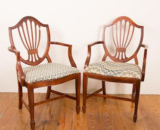 Thomasville Hepplewhite Style Chairs, Pair