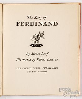 The Story of Ferdinand, by Munro Leaf, 1936