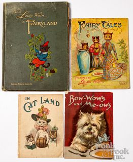 Four Louis Wain illustrated books
