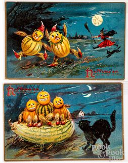 Two embossed Raphael Tuck Halloween postcards