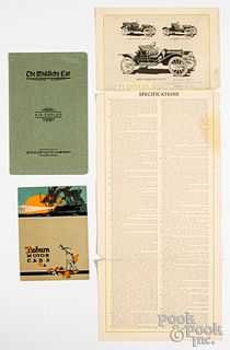 Three early automobile catalogs