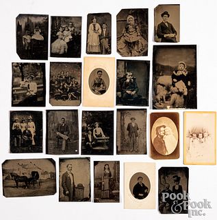 Nineteen tintype photographs