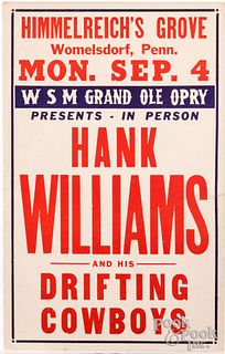 Hank Williams Grand Ole Opry concert poster