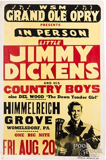 Little Jimmy Dickens Grand Ole Opry concert poster