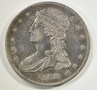 1838 BUST HALF DOLLAR CH AU