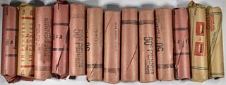13 ROLLS UNC LINCOLN WHEAT CENTS: