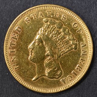 1855 GOLD $3 PRINCESS  XF