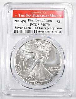 2021 (S ) ASE FIRST DAY  EMER ISSUE T2 PCGS MS 70