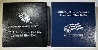 2010 BOY SCOUTS & 2013 GIRL SCOUTS PROOF SILVER