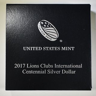 2017 LIONS CLUB UNC SILVER COMMEM DOLLAR