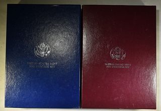 1992 & 1993 PRESTIGE PROOF SETS IN BOX W/COA