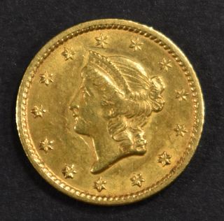 1849 GOLD DOLLAR CLOSED WERATH  VERY CH BU
