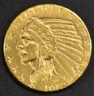 1912 GOLD $5 INDIAN  NICE BU
