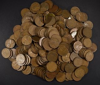 300 MIXED DATE "S" CIRC WHEAT CENTS
