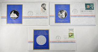 LOT OF  POSTMASTERS MEDALLIC FIRST DAY COVERS